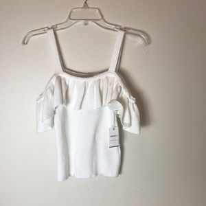 Never worn small Ivory off the shoulder sweater